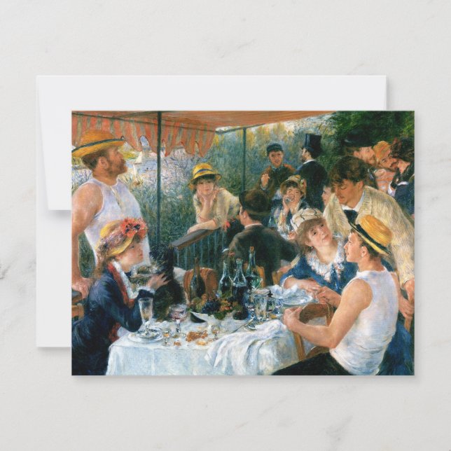 Renoirs Luncheon av roddpartyet (1881) Inbjudningar (Framsida)