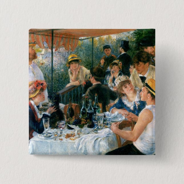 Renoirs Luncheon av roddpartyet (1881) Knapp (Framsida)