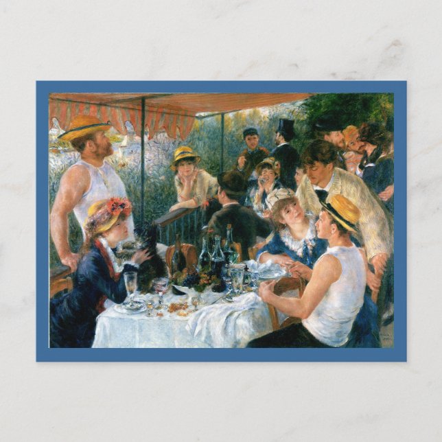 Renoir's Luncheon of the Boating Party (1881) Inbjudan Vykort (Framsida)