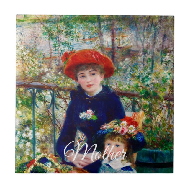 Renoirs mor och barn   kakelplatta (Framsidan)