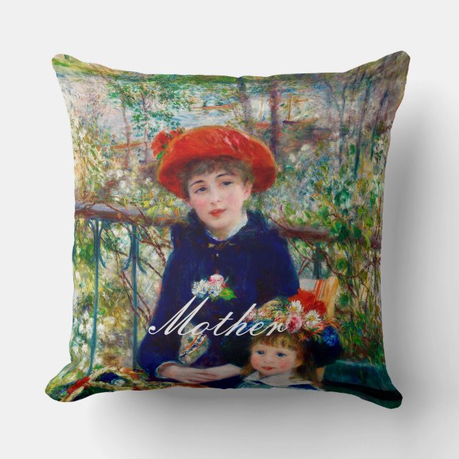 Renoirs Mor och Child Dekorativ kudde (Framsida)