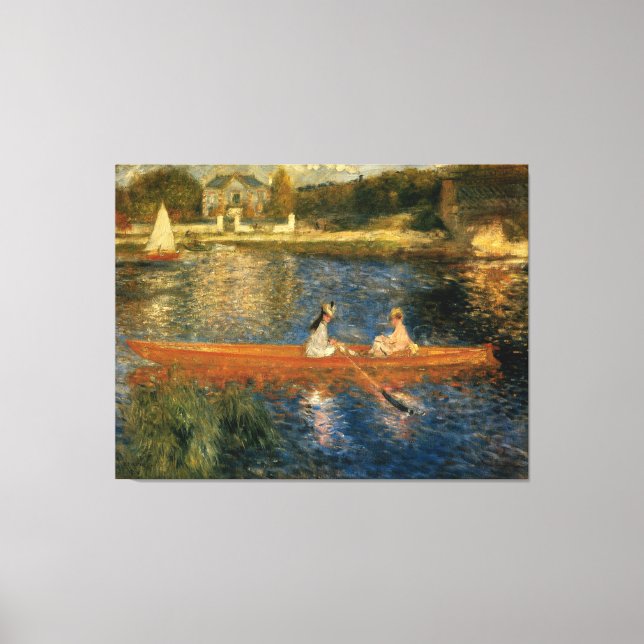 Renoir's Seine at Asnières (The Skiff) ca 1879 Canvastryck (Framsida)