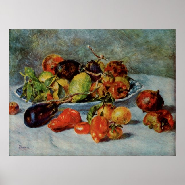 Renoir's still Life with Mediterranean Fruit, 1911 Poster (Framsidan)