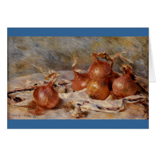 Renoirs stillliv med lök (1881) hälsningskort