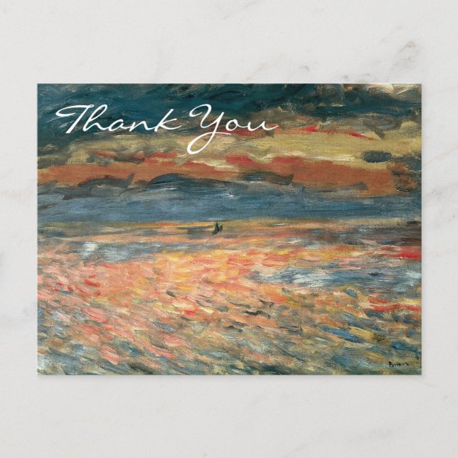 Renoir's Sunset at Sea Vykort (Framsida)