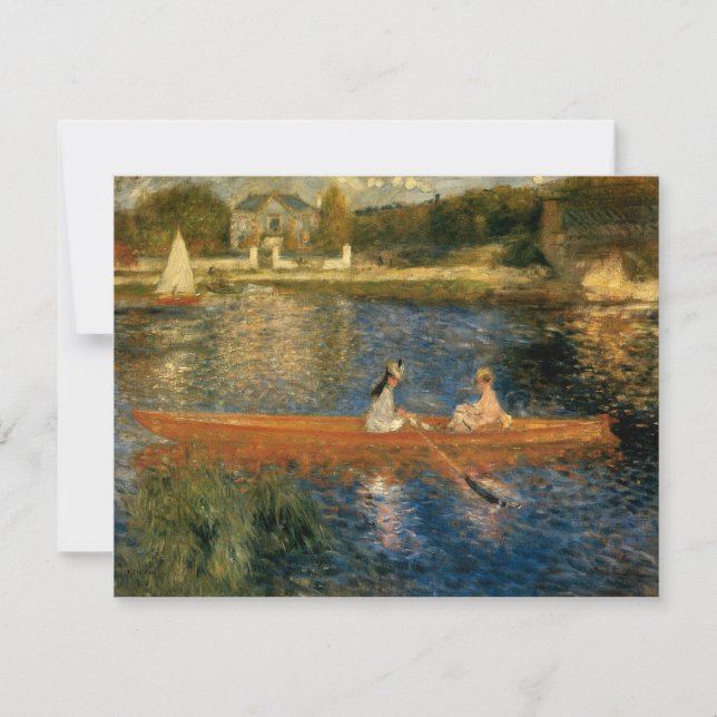Renoirs The Seine at Asnières (The Skiff) ca 1879 Inbjudningar (Framsida)