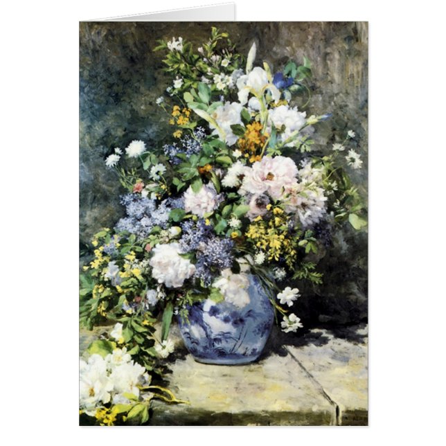 Renoirs Vår Bouquet Hälsningskort (Framsidan)