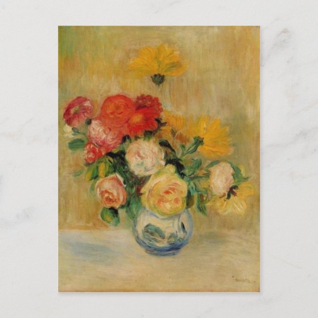 Renoirs vas av ro och Dahlias Vykort (Framsida)