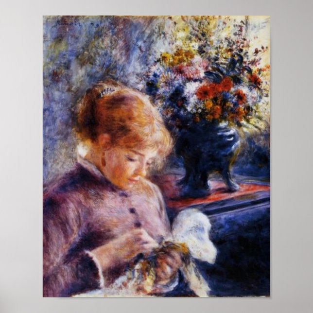 Renoirs Young Woman Sewing Poster (Framsidan)