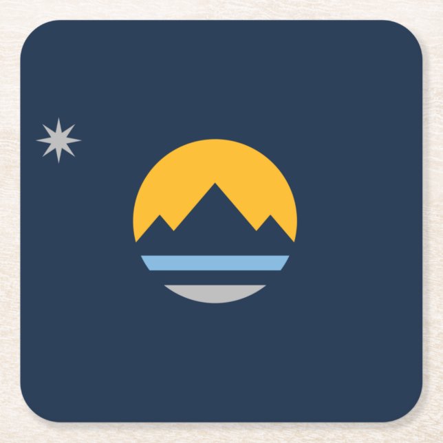 Renos nya Flagga, Nevada Underlägg Papper Kvadrat (Framsidan)