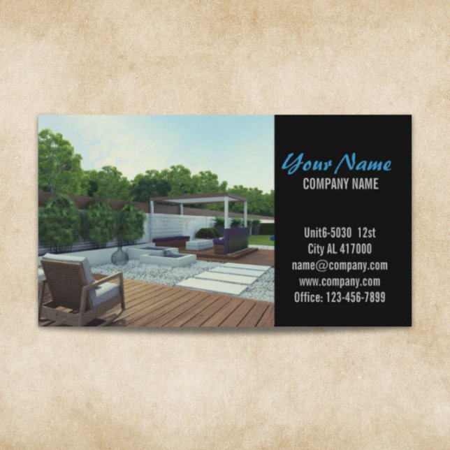 Renovation Carpentry Bygglandskap Visitkort (Renovation Carpentry Construction landscaping Business Card)