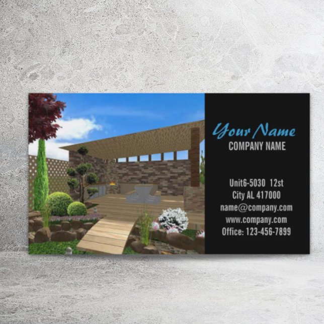 Renovation Carpentry Bygglandskap Visitkort (Renovation Carpentry Construction landscaping Business Card)