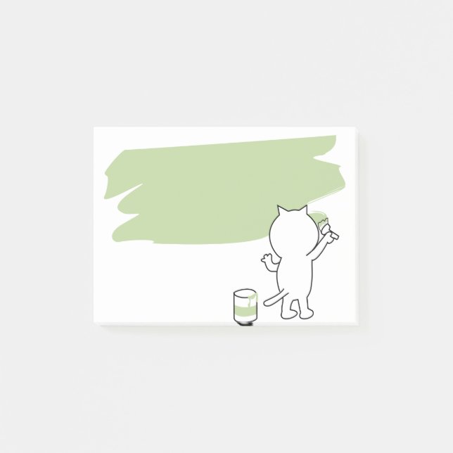 Renovation Paint The Labor Banner Cat Creativity Post-it Block (Framsida)