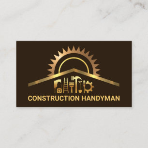 Renovering av guld Handyman Verktyg Visitkort
