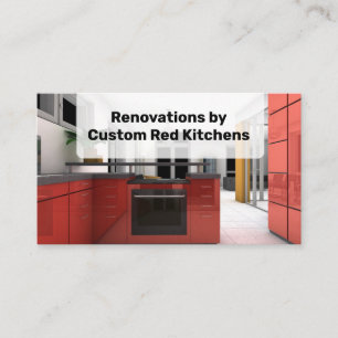 Renovering av Red Kitchen Home Visitkort