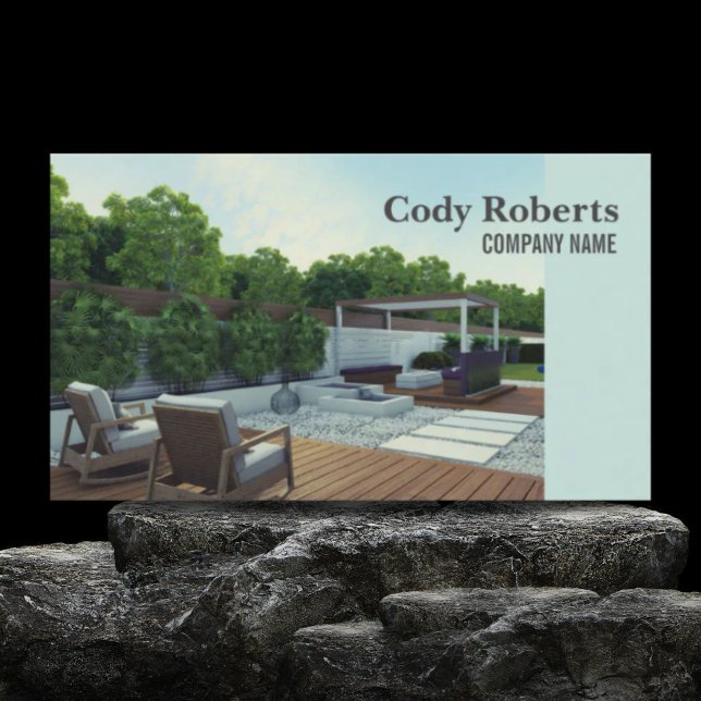 Renovering Bygglandskapslandskap Visitkort (Renovation Construction landscaper landscaping Business Card)