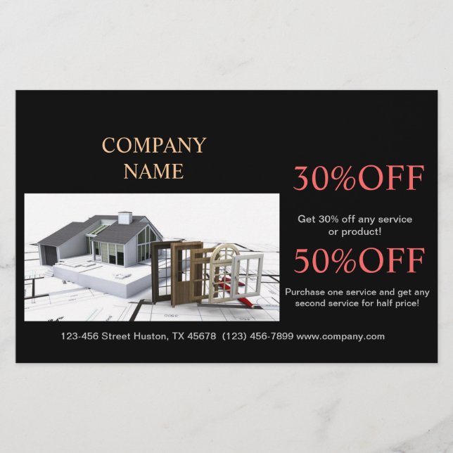 Renovering Home remodeling ConTRAR Construction Flygblad (Framsidan)