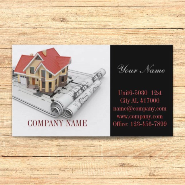 Renovering Home remodeling ConTRAR Construction Visitkort (Renovation Home Remodeling Contractor Construction Business Card)