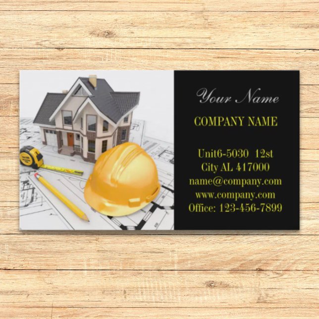 Renovering Home remodeling ConTRAR Construction Visitkort (Renovation Home Remodeling Contractor Construction Business Card)