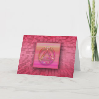 Rensa återställningscirkel och triangel 12-stegsko kort