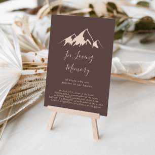 Rensa berget Land i Loving Memory Sign Poster