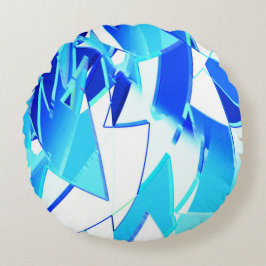 Rensa blå bildklipp som vrids oregelbundet rund kudde