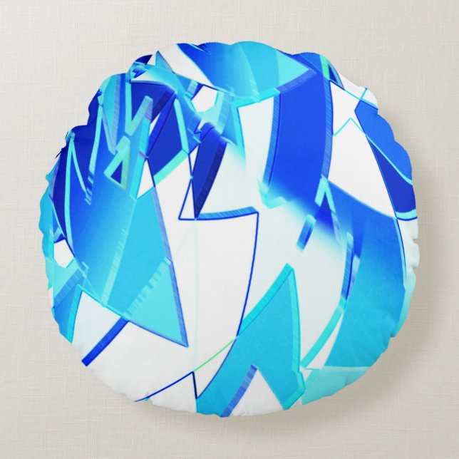 Rensa blå bildklipp som vrids oregelbundet rund kudde (Framsidan)