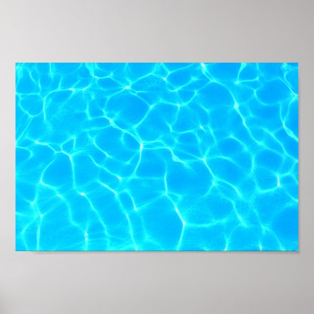 Rensa Blue Bassäng Vatten-foto Poster (Framsidan)