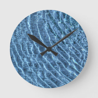 Rensa Blue Vatten Ripples Rund Klocka