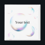 Rensa bubbelbakgrundsmall magnet<br><div class="desc">Mall - Rensa bubbelns bakgrund. Anpassa. Lägg till din egen text. Bild av rawpixel.com.</div>