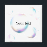 Rensa bubbelbakgrundsmall magnet<br><div class="desc">Mall - Rensa bubbelns bakgrund. Anpassa. Lägg till din egen text. Bild av rawpixel.com.</div>