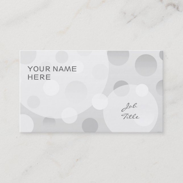 Rensa bubblor i mallen för visitkort för Fizz (Framsida)