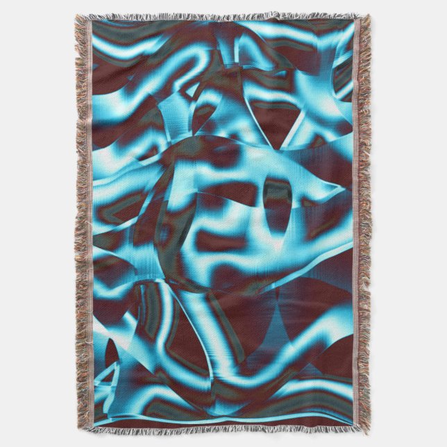 Rensa cyantoner i abstrakt rosett band uppåt mörk  filt (Framsidan Vertikal)