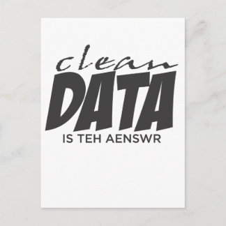 Rensa data är svaret vykort