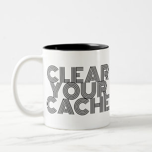 Rensa din cache Två-Tonad mugg
