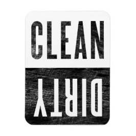 Rensa | Dirty Letterpress Stil Dishwasher Magnet
