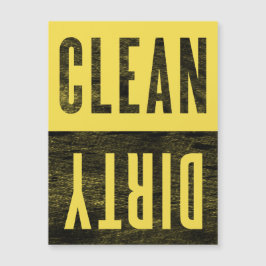 Rensa | Dirty Letterpress Stil Dishwasher Magnet