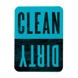 Rensa | Dirty Letterpress Stil Dishwasher Magnet