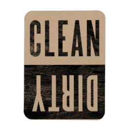 Rensa | Dirty Letterpress Stil Dishwasher Magnet