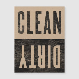 Rensa | Dirty Letterpress Stil Dishwasher Magnet