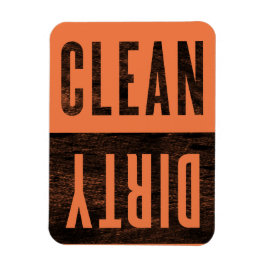 Rensa | Dirty Letterpress Stil Dishwasher Magnet