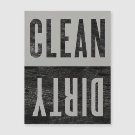 Rensa | Dirty Letterpress Stil Dishwasher Magnet