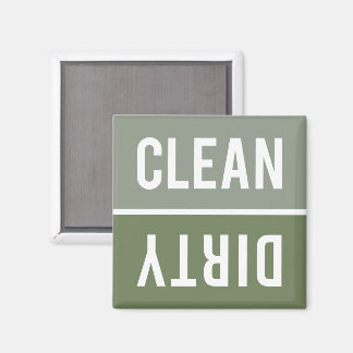 Rensa Dirty Sage Oliv grönt Dishwasher Magnet