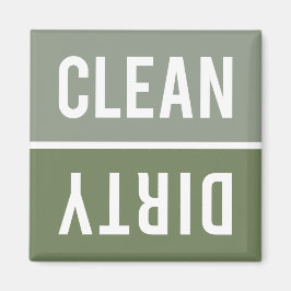 Rensa Dirty Sage Oliv grönt Dishwasher Magnet
