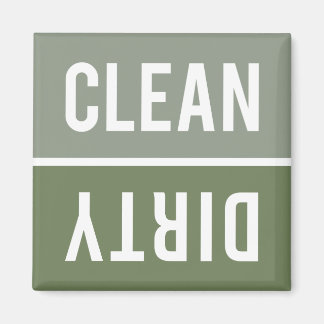 Rensa Dirty Sage Oliv grönt Dishwasher Magnet