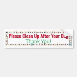 Rensa efter Hund - Tack Bildekal