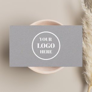 Rensa enkel Grått Professionell Business Logotyp Visitkort