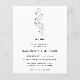 Rensa enkel klassisk Blommigt som vi budgeterar Flygblad