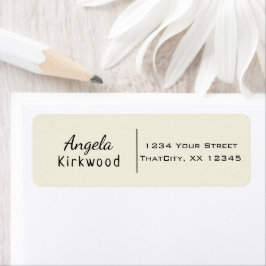 Rensa enkel minimal informell Avslappnad Beige Returadress Etikett