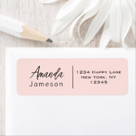 Rensa enkel minimal informell Avslappnad  Rosa Returadress Etikett